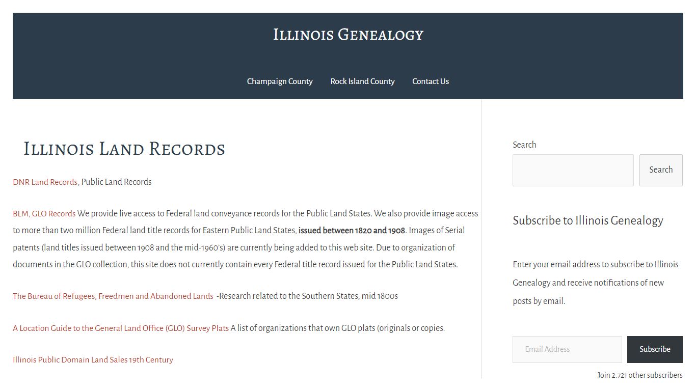 Illinois Land Records – Illinois Genealogy